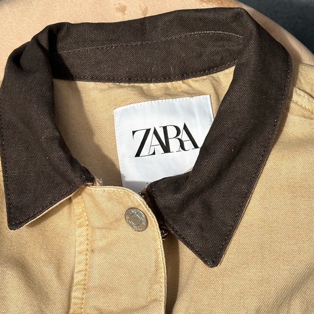 Zara Women’s Cropped Utility Barn Jacket Xsmall XS - Picture 10 of 12